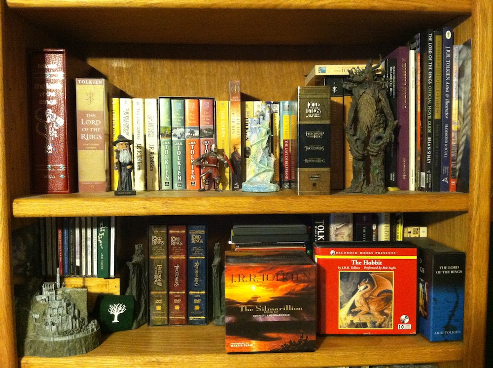 Tolkien Books on Shelf