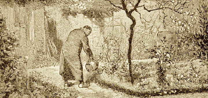 The Bishop of Digne in his garden