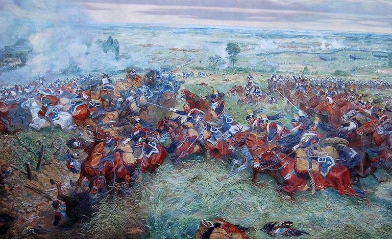 from the Panorama of the Battle of Waterloo by Louis Dumoulin